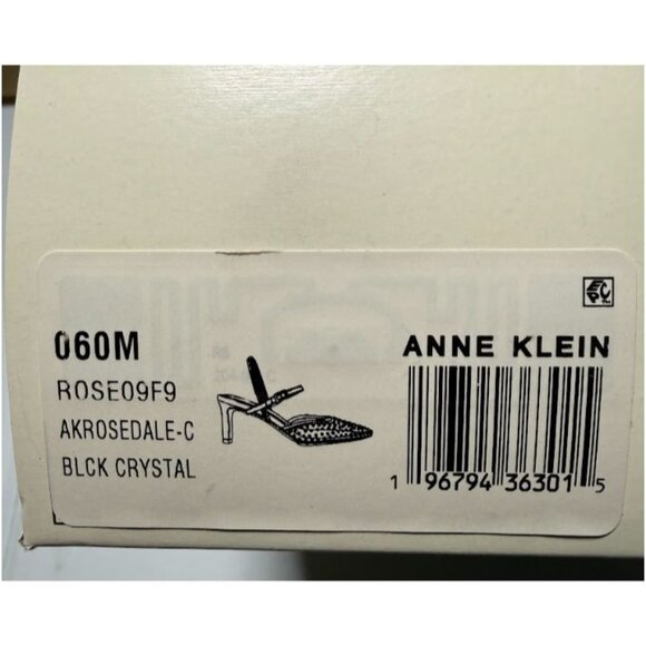 Anne Klein Women's Rosedale-C Black Crystal Slingback Pumps Size 6 - Picture 9 of 9